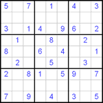 Судоку 9х9 #69 легкий
