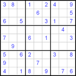 Судоку 9х9 #72 легкий