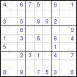 Судоку 9х9 #73 легкий