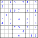 Судоку 9х9 #75 легкий