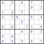 Судоку 9х9 #77 легкий