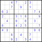 Судоку 9х9 #83 легкий