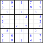Судоку 9х9 #86 легкий