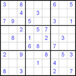 Судоку 9х9 #92 легкий