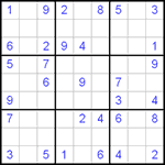 Судоку 9х9 #93 легкий