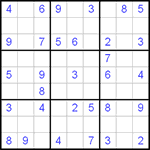 Судоку 9х9 #97 легкий