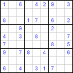 Судоку 9х9 #99 легкий