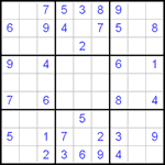 Судоку 9х9 #2 средний