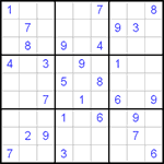 Судоку 9х9 #25 средний