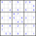 Судоку 9х9 #46 средний