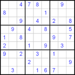 Судоку 9х9 #63 средний