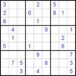 Судоку 9х9 #73 средний