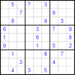 Судоку 9х9 #83 средний