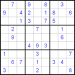 Судоку 9х9 #86 средний