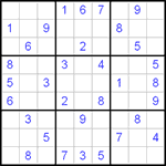 Судоку 9х9 #93 средний