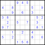 Судоку 9х9 #94 средний