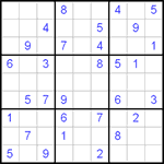 Судоку 9х9 #1 трудный