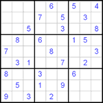 Судоку 9х9 #3 трудный