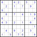 Судоку 9х9 #4 трудный