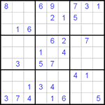 Судоку 9х9 #6 трудный