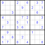 Судоку 9х9 #8 трудный