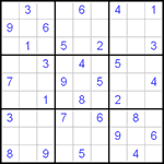 Судоку 9х9 #9 трудный