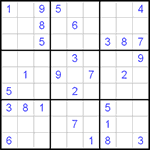 Судоку 9х9 #15 трудный