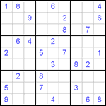 Судоку 9х9 #16 трудный