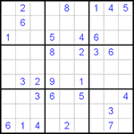 Судоку 9х9 #17 трудный