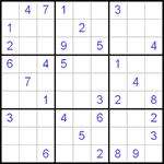 Судоку 9х9 #21 трудный