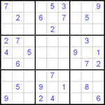 Судоку 9х9 #23 трудный