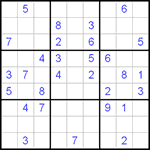 Судоку 9х9 #25 трудный