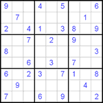 Судоку 9х9 #30 трудный