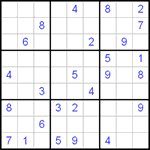 Судоку 9х9 #31 трудный