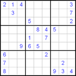 Судоку 9х9 #32 трудный