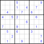 Судоку 9х9 #33 трудный