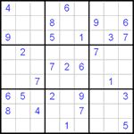 Судоку 9х9 #34 трудный