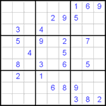 Судоку 9х9 #36 трудный