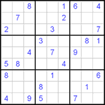 Судоку 9х9 #37 трудный