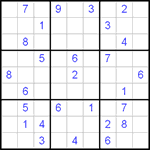 Судоку 9х9 #38 трудный