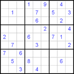 Судоку 9х9 #39 трудный