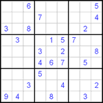 Судоку 9х9 #41 трудный