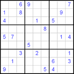 Судоку 9х9 #43 трудный