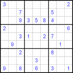 Судоку 9х9 #44 трудный