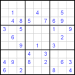 Судоку 9х9 #46 трудный