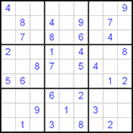 Судоку 9х9 #48 трудный