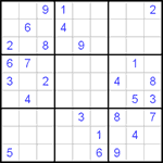 Судоку 9х9 #50 трудный