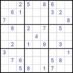 Судоку 9х9 #51 трудный