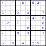 Судоку 9х9 #52 трудный