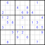 Судоку 9х9 #65 трудный